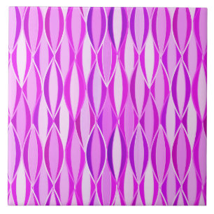 Midden-eeuwse lintprint - orchidee en violet tegeltje