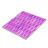 Midden-eeuwse lintprint - orchidee en violet tegeltje (Zijkant)
