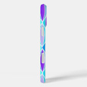 Midden-eeuwse lintprint - paars en aqua Case-Mate iPhone case (Achterkant / Rechts)