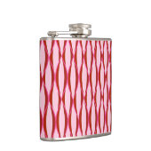 Midden-eeuwse lintprint - roze en bordeauxrood heupfles (Rechts)