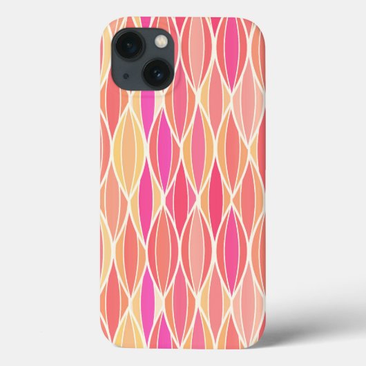 Midden-eeuwse lintprint - roze, koraal en goud Case-Mate iPhone case (Achterkant)