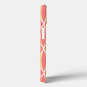 Midden-eeuwse lintprint - roze, koraal en goud Case-Mate iPhone case (Achterkant / Rechts)