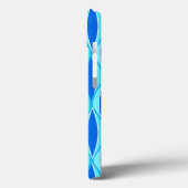 Midden-eeuwse lintprint - tinten blauw Case-Mate iPhone case (Achterkant / Links)
