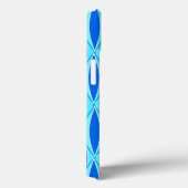 Midden-eeuwse lintprint - tinten blauw Case-Mate iPhone case (Achterkant / Rechts)