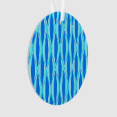 Midden-eeuwse lintprint - tinten blauw ornament (voorkant)
