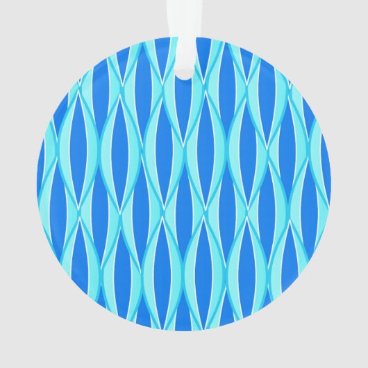 Midden-eeuwse lintprint - tinten blauw ornament (achterkant)