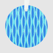 Midden-eeuwse lintprint - tinten blauw ornament (voorkant)
