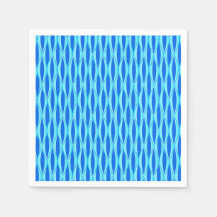 Midden-eeuwse lintprint - tinten blauw servetten