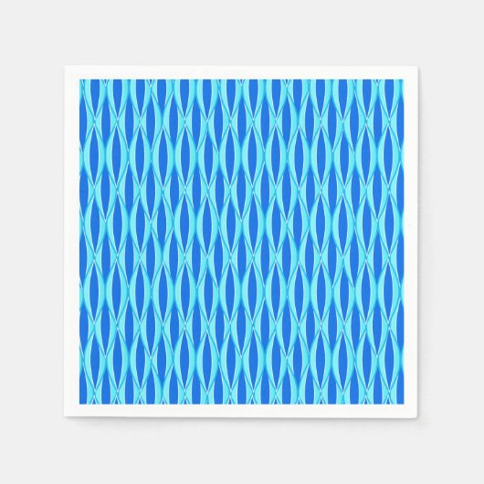 Midden-eeuwse lintprint - tinten blauw servetten (Voorkant)