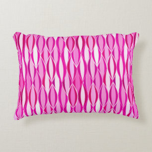 Midden-eeuwse lintprint - tinten fuchsia roze accent kussen