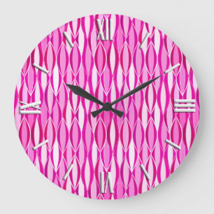 Midden-eeuwse lintprint - tinten magenta roze grote klok