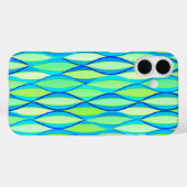 Midden-eeuwse lintprint - turquoise en limoen Case-Mate iPhone case (Achterkant (horizontaal))