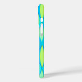 Midden-eeuwse lintprint - turquoise en limoen Case-Mate iPhone case (Achterkant / Links)