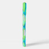 Midden-eeuwse lintprint - turquoise en limoen Case-Mate iPhone case (Achterkant / Rechts)