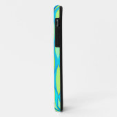 Midden-eeuwse lintprint - turquoise en limoen Case-Mate iPhone case (Achterkant/links)