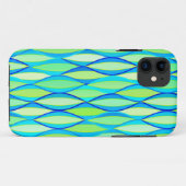 Midden-eeuwse lintprint - turquoise en limoen Case-Mate iPhone case (Achterkant (horizontaal))