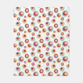 Midden-eeuwse luipaard vlekken cirkels retro patro fleece deken (Voorkant)