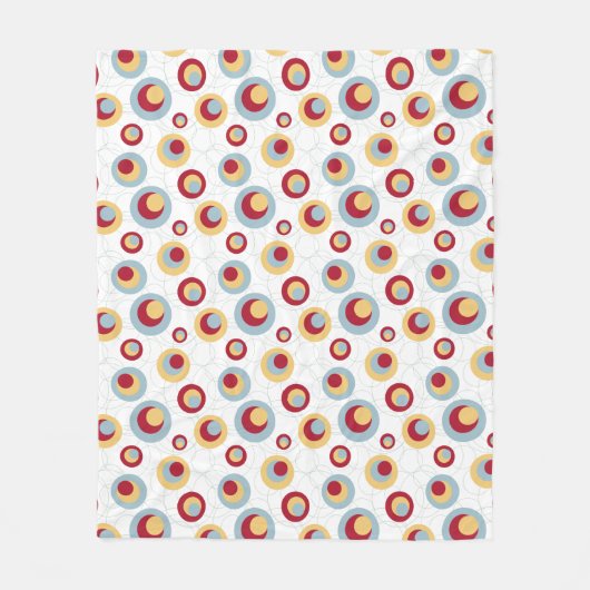 Midden-eeuwse luipaard vlekken cirkels retro patro fleece deken (Voorkant)