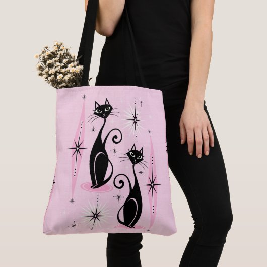 Midden-eeuwse media op roekroze tote bag (Dichtbij)