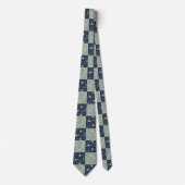 Midden-eeuwse Mint- en Navy-atoomzonnevlekken Stropdas (Voorkant)