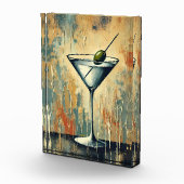 Midden Eeuwse Mixed Media Martini Kunst Fotoblokken (Rechts)