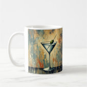 Midden Eeuwse Mixed Media Martini Kunst Koffiemok (Links)