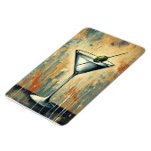 Midden Eeuwse Mixed Media Martini Kunst Magneet (Linkerzijde)