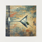 Midden Eeuwse Mixed Media Martini Kunst Wandkleed (Voorkant (horizontaal))
