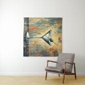 Midden Eeuwse Mixed Media Martini Kunst Wandkleed (In Situ (horizontaal))