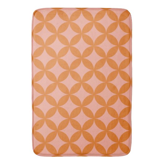 Midden-eeuwse mod geometrische retro moderne Oranj Badmat (Voorkant Verticaal)