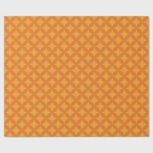 Midden-eeuwse mod geometrische retro moderne Oranj Cadeaupapier (Vlak)