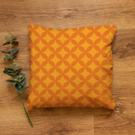 Midden-eeuwse mod geometrische retro moderne Oranj Kussen