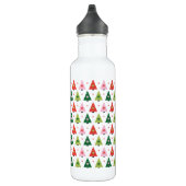 Midden-eeuwse mod Rood en Groen Kerstmis Waterfles (Rechts)