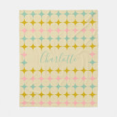 Midden-eeuwse mod sterren |  kleuren op maat fleece deken (Voorkant)