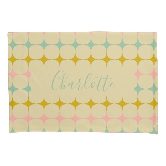 Midden-eeuwse mod sterren | kleuren op maat kussensloop (Voorkant)