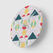 Midden-eeuwse modder Geometric Grey Ronde Klok (Hoek)