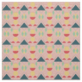 Midden-eeuwse modder roze geometrisch stof (Swatch)