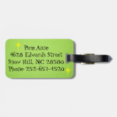 Midden-eeuwse Modern Retro Bagagelabel huisvrouw (Achterkant horizontaal)