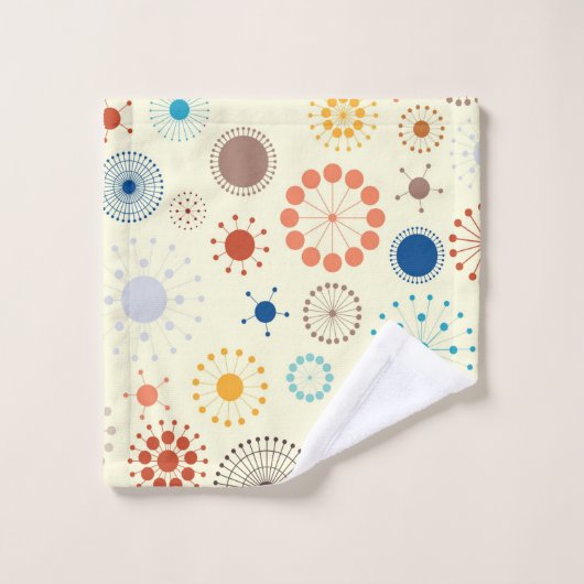 Midden-eeuwse Modern Starburst Bad Handdoek (Wasdoekje)