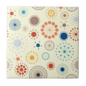 Midden-eeuwse Modern Starburst Tegeltje (Voorkant)