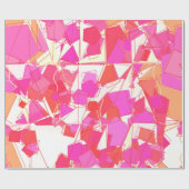 Midden-eeuwse moderne Abstract, Fuchsia, koraal Si Cadeaupapier (Vlak)