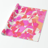 Midden-eeuwse moderne Abstract, Fuchsia, koraal Si Cadeaupapier (Uitgerold)