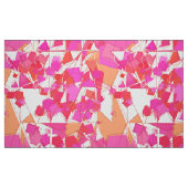 Midden-eeuwse moderne Abstract, Fuchsia, koraal Si Stof (Fat Quarter)