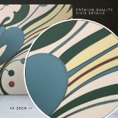 Midden-eeuwse moderne Abstracte bloemsymmetrie Tegeltje