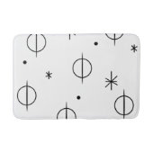 Midden-eeuwse moderne Abstracte cirkels wit Badmat (Voorkant)