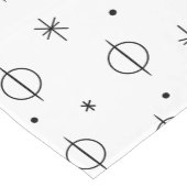 Midden-eeuwse moderne Abstracte cirkels wit Korte Tafelloper (Hoek)