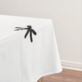 Midden-eeuwse moderne Abstracte cirkels wit Tafelkleed (Voorbeeld)