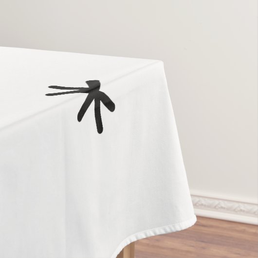 Midden-eeuwse moderne Abstracte cirkels wit Tafelkleed (Voorbeeld)