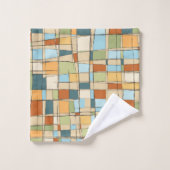Midden-eeuwse moderne abstracte geometrische handd bad handdoek (Wasdoekje)