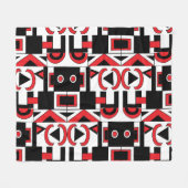 Midden-eeuwse moderne Abstracte geometrische heden Fleece Deken (Voorkant (Horizontaal))